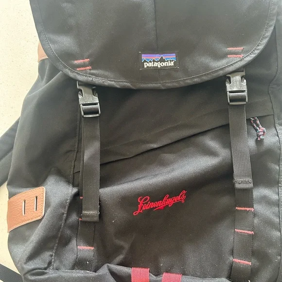 Patagonia Leinenkugel’s Arbor Pack Black Backpack with Brown Accents - Picture 2 of 7
